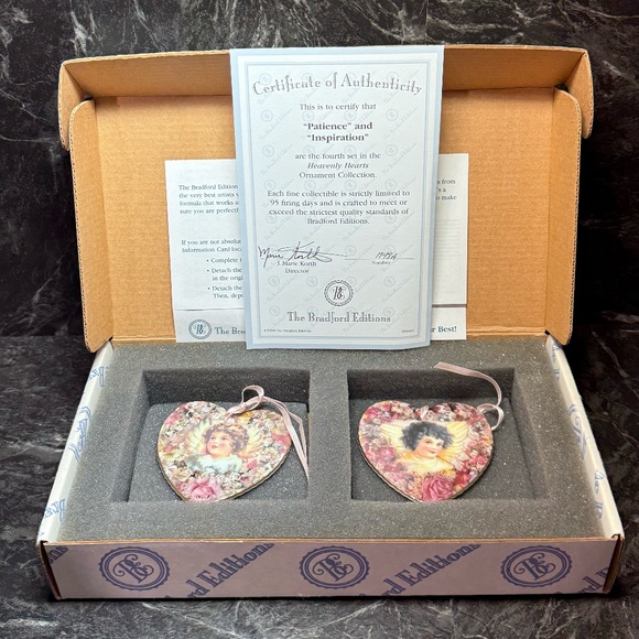 THE BRADFORD EDITIONS “Patience” and “Inspiration” Ornaments - Picture 1 of 10